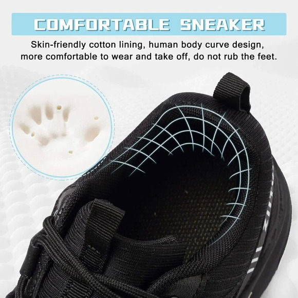 Men Outdoor Walking Shoes Breathable  Non-Slip Sneakers Tennis Cross - Picture 4 of 7